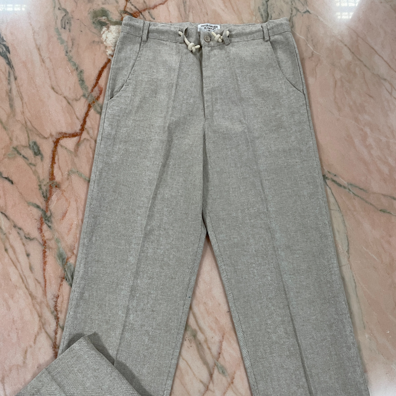 Pantalón de lino beige