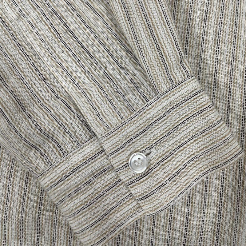 Camisa de lino tostado