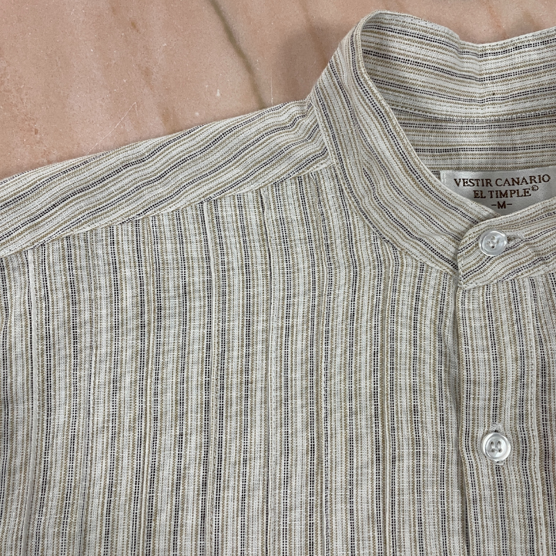 Camisa de lino tostado