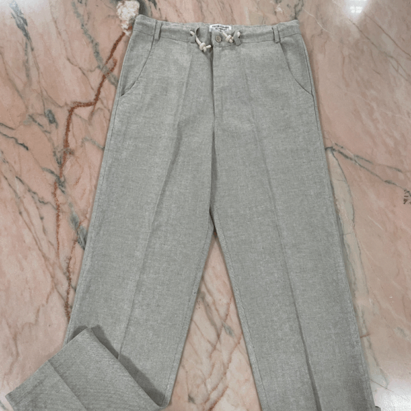 Pantalón de lino beige